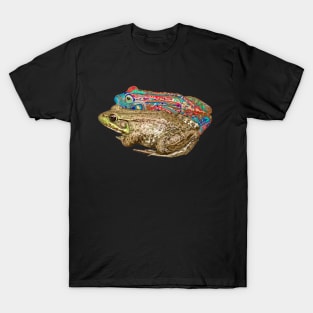 Green Frog with Psychedelic Reflection T-Shirt